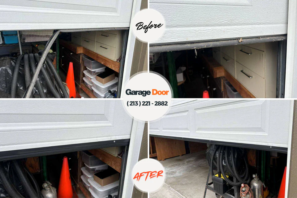 Before and after: garage door repair Mount Carmel, PA